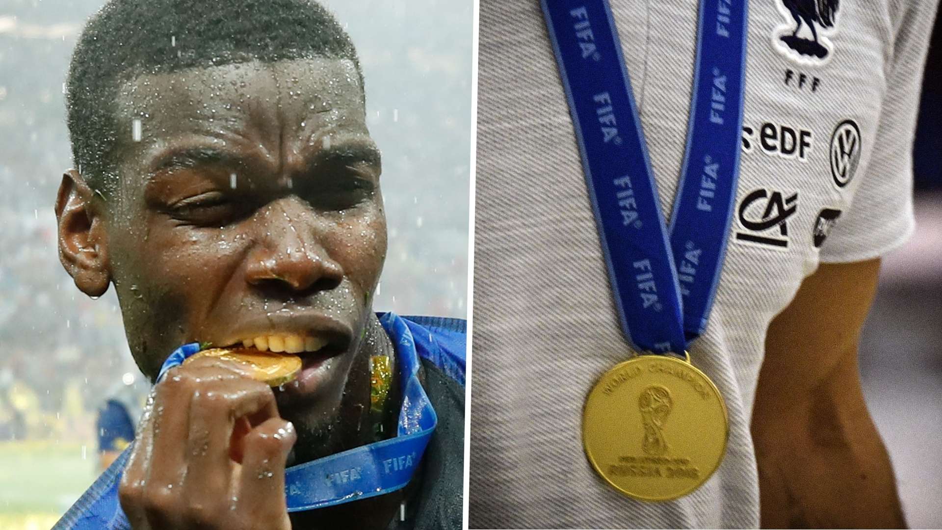 Paul Pogba France World Cup 2018 medal