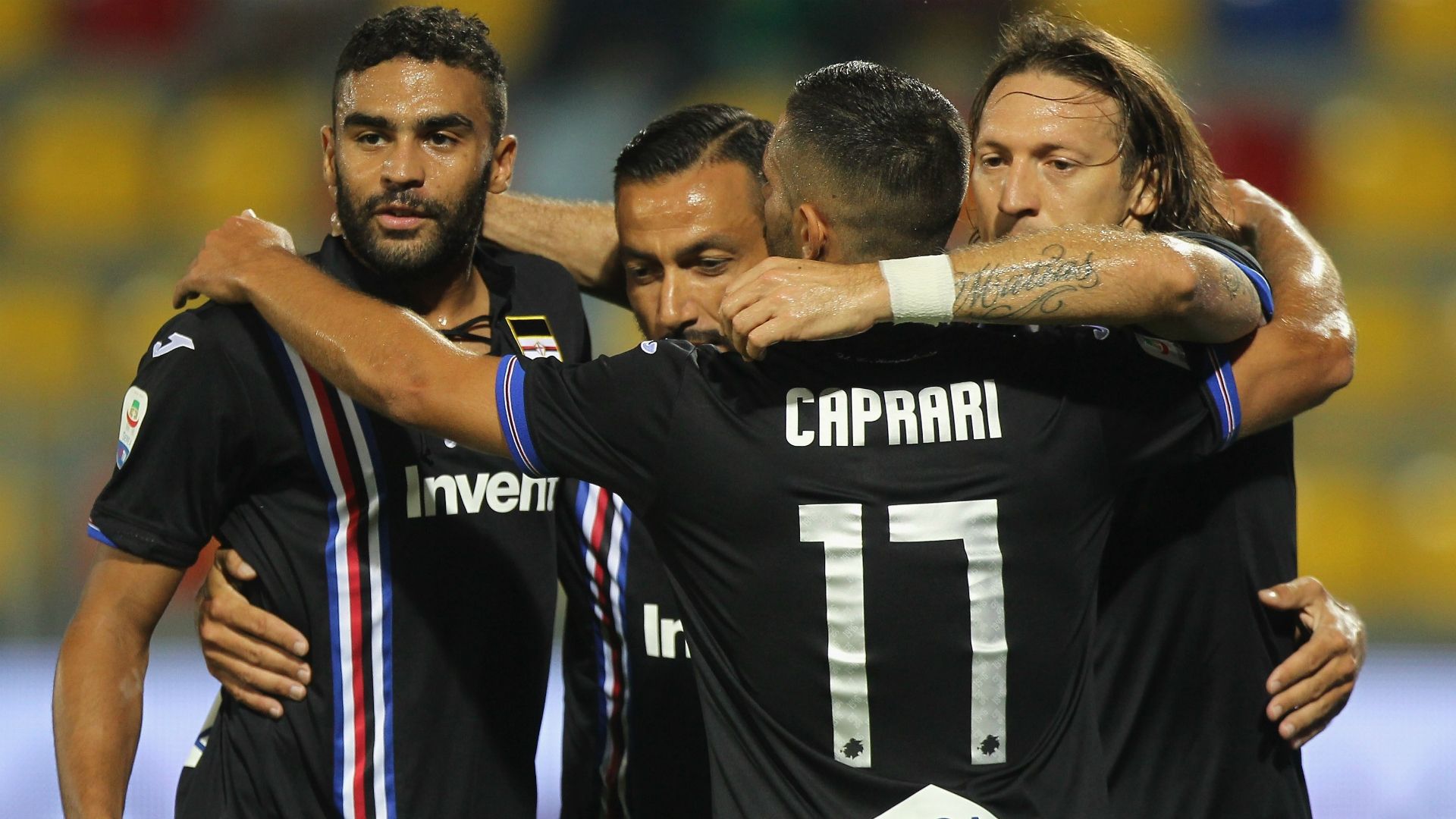 Sampdoria celebrating Frosinone Sampdoria Serie A