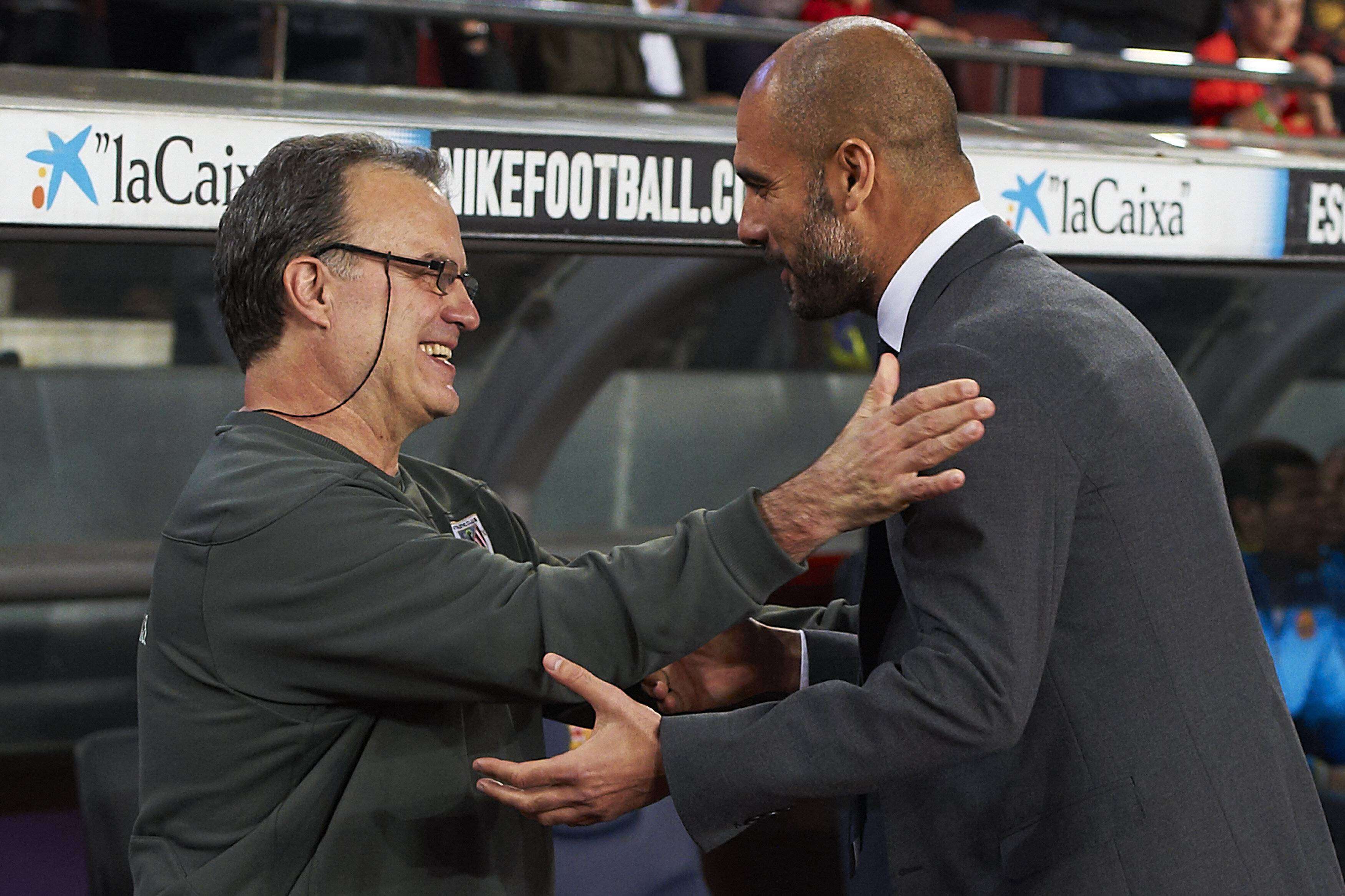 GER ONLY Pep Guardiola Marcelo Bielsa