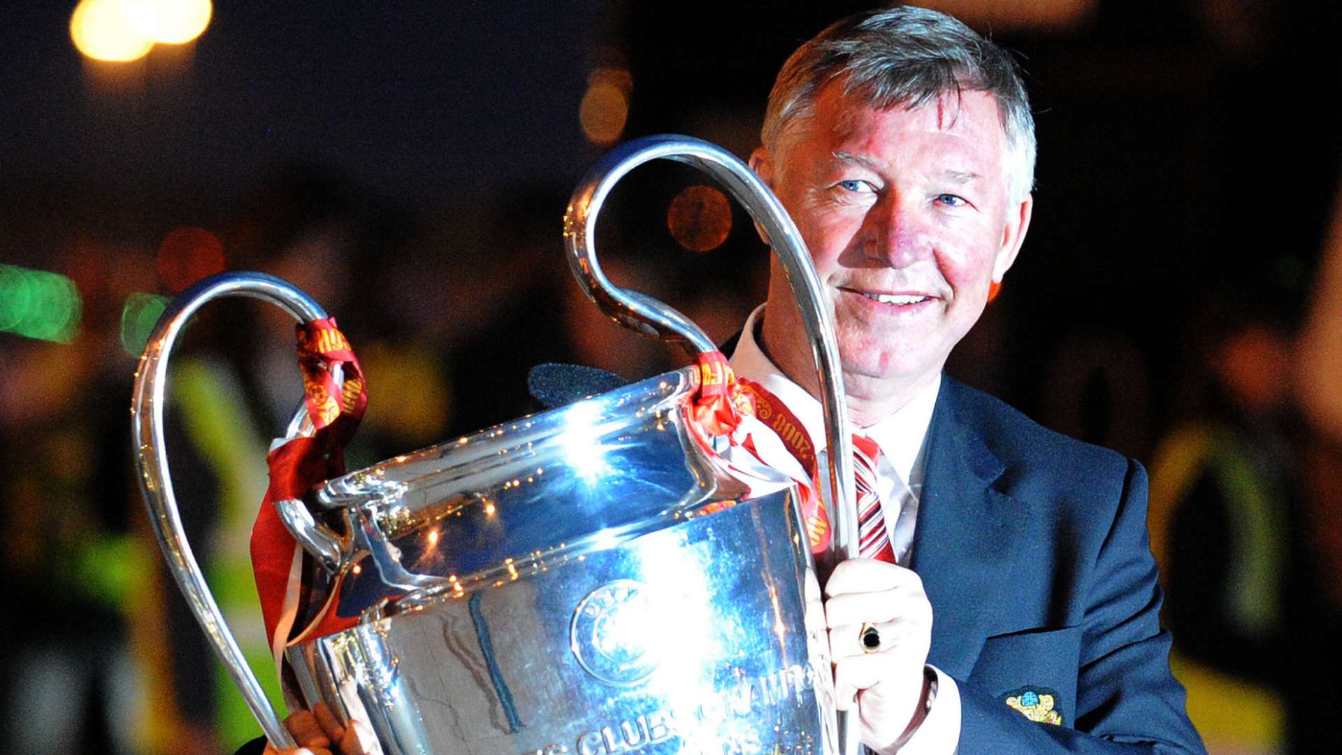 Sir Alex Ferguson Champions League trophy Manchester United