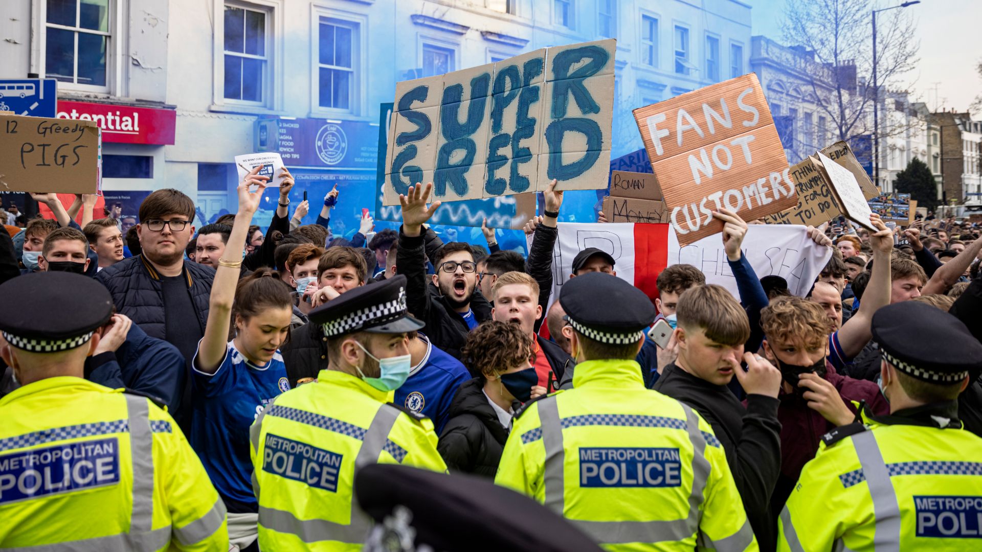 Chelsea Super League protest
