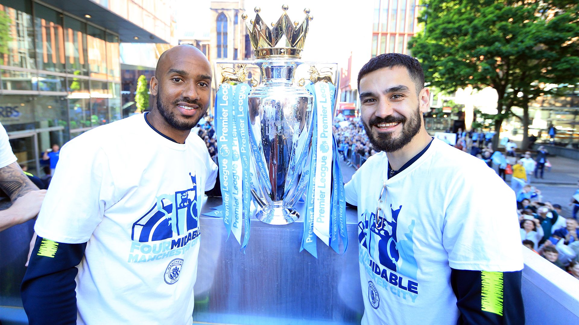 Fabian Delph Man City trophy
