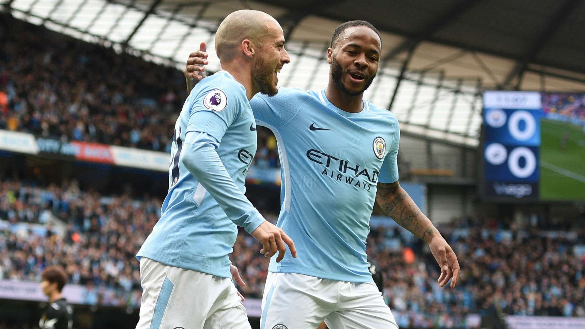 David Silva Raheem Sterling Manchester City