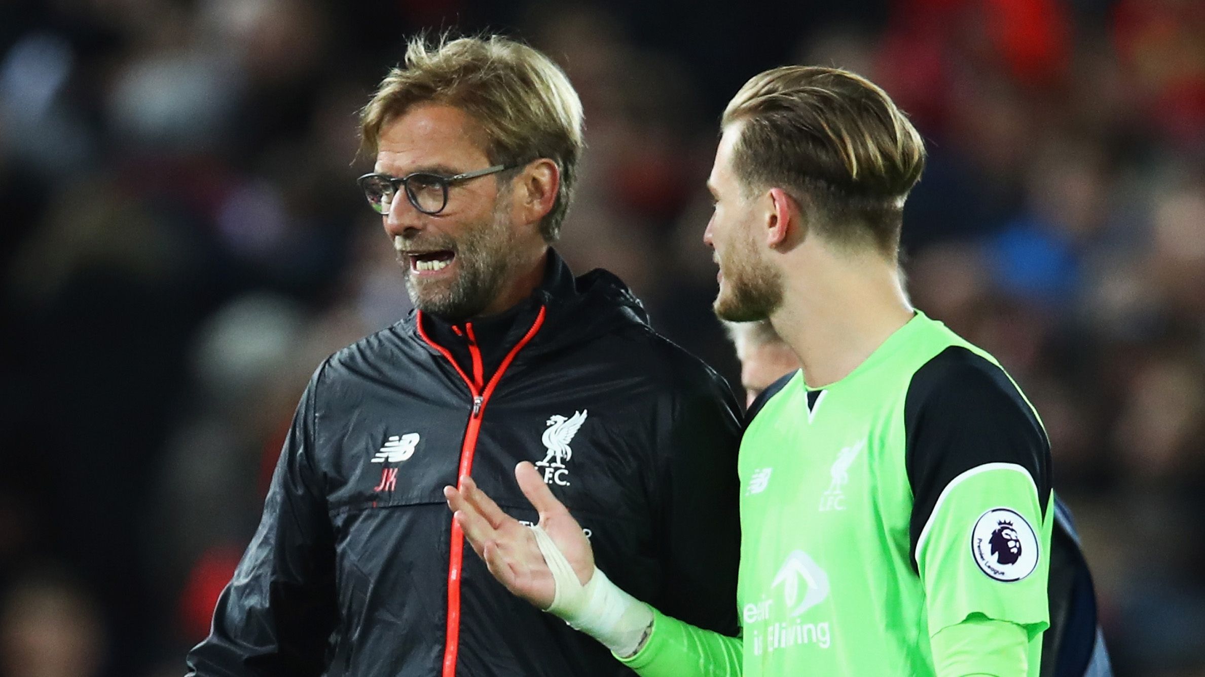 Jurgen Klopp Loris Karius Liverpool Premier League