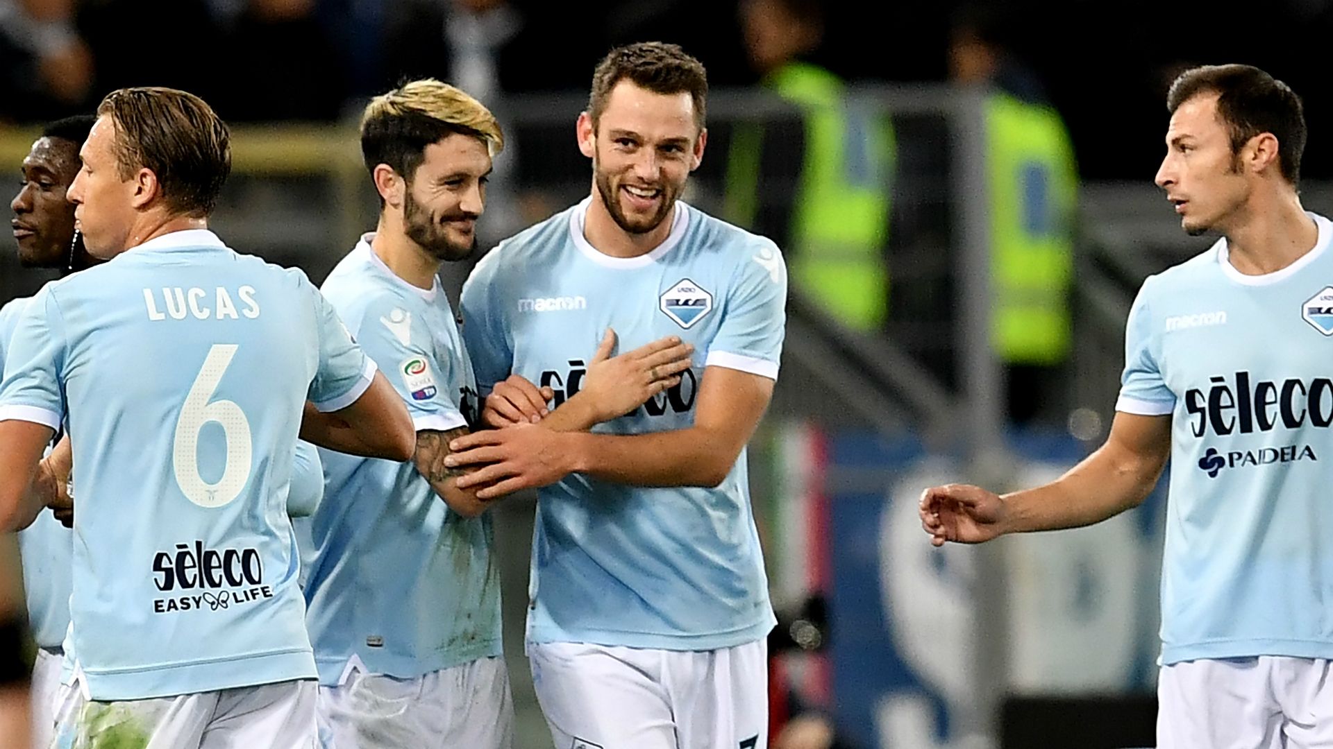 Lazio celebrating Lazio Fiorentina Serie A