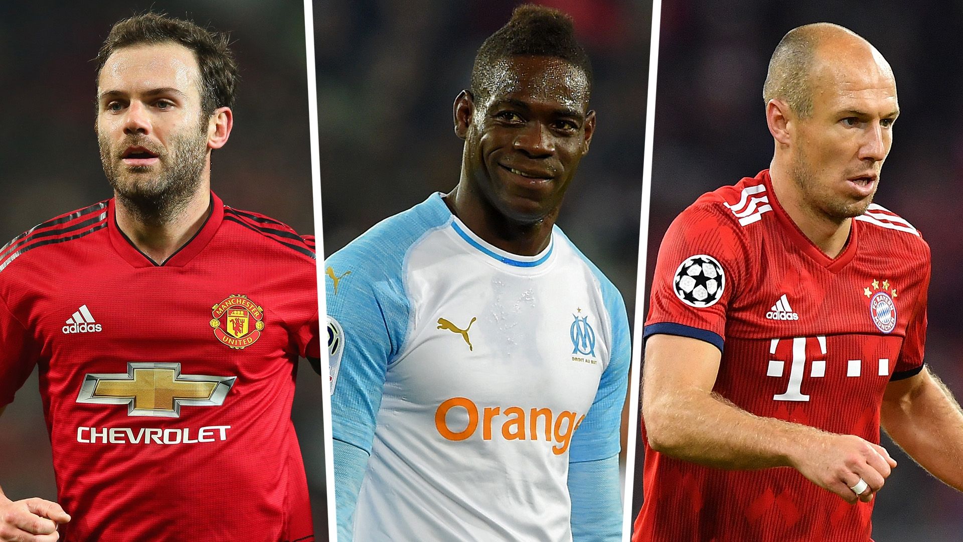 Juan Mata Mario Balotelli Arjen Robben
