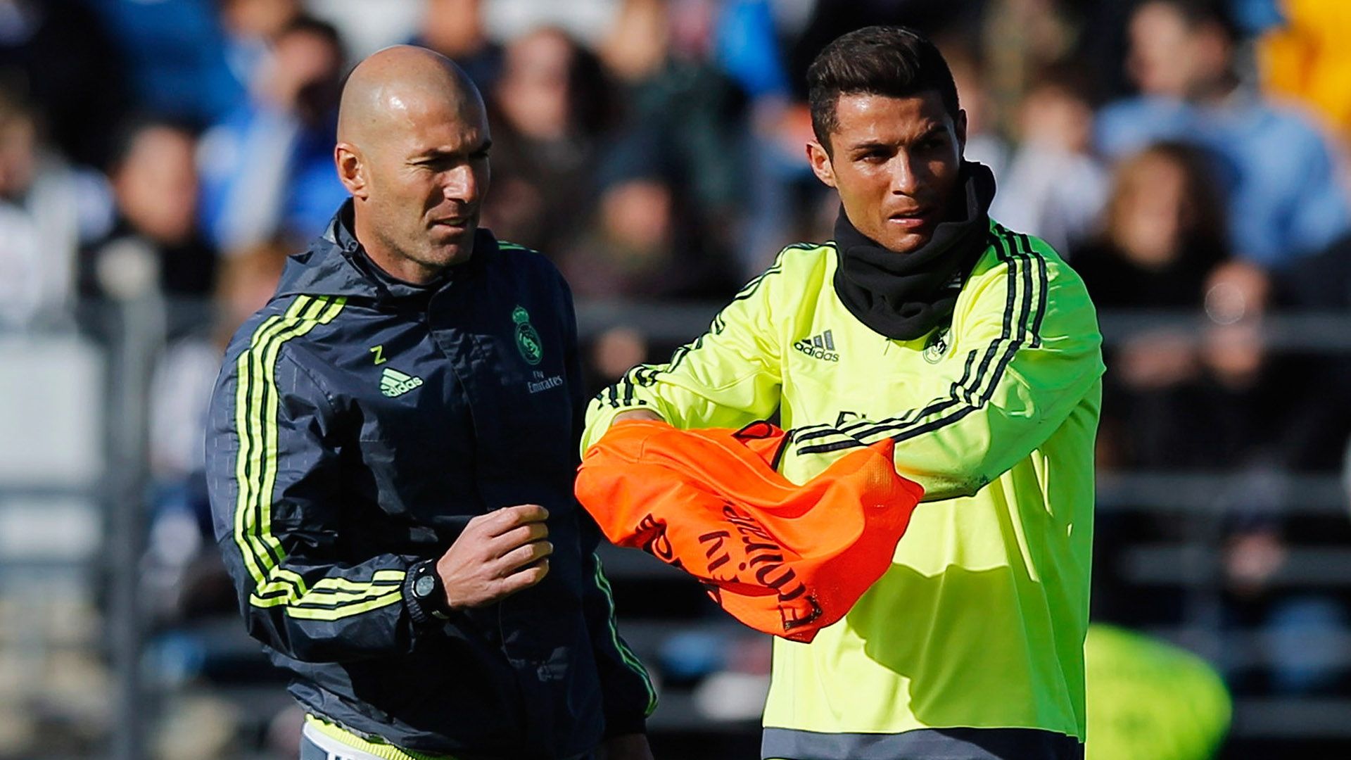 Zinedine Zidane Cristiano Ronaldo Real Madrid Training