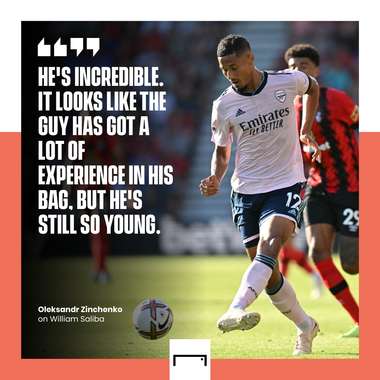 Zinchenko quote William Saliba