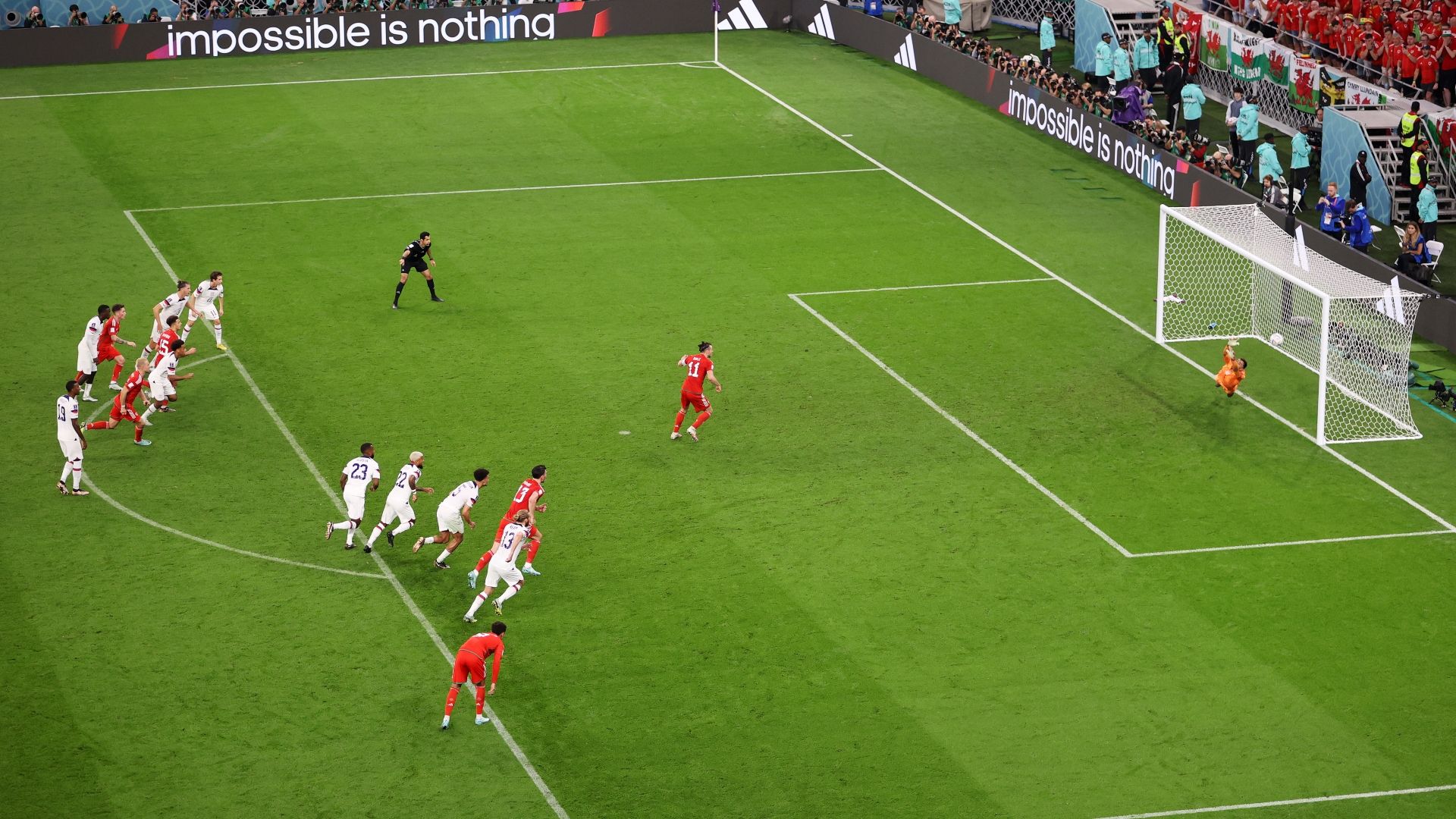 Gareth Bale penalty Wales USA World Cup 2022