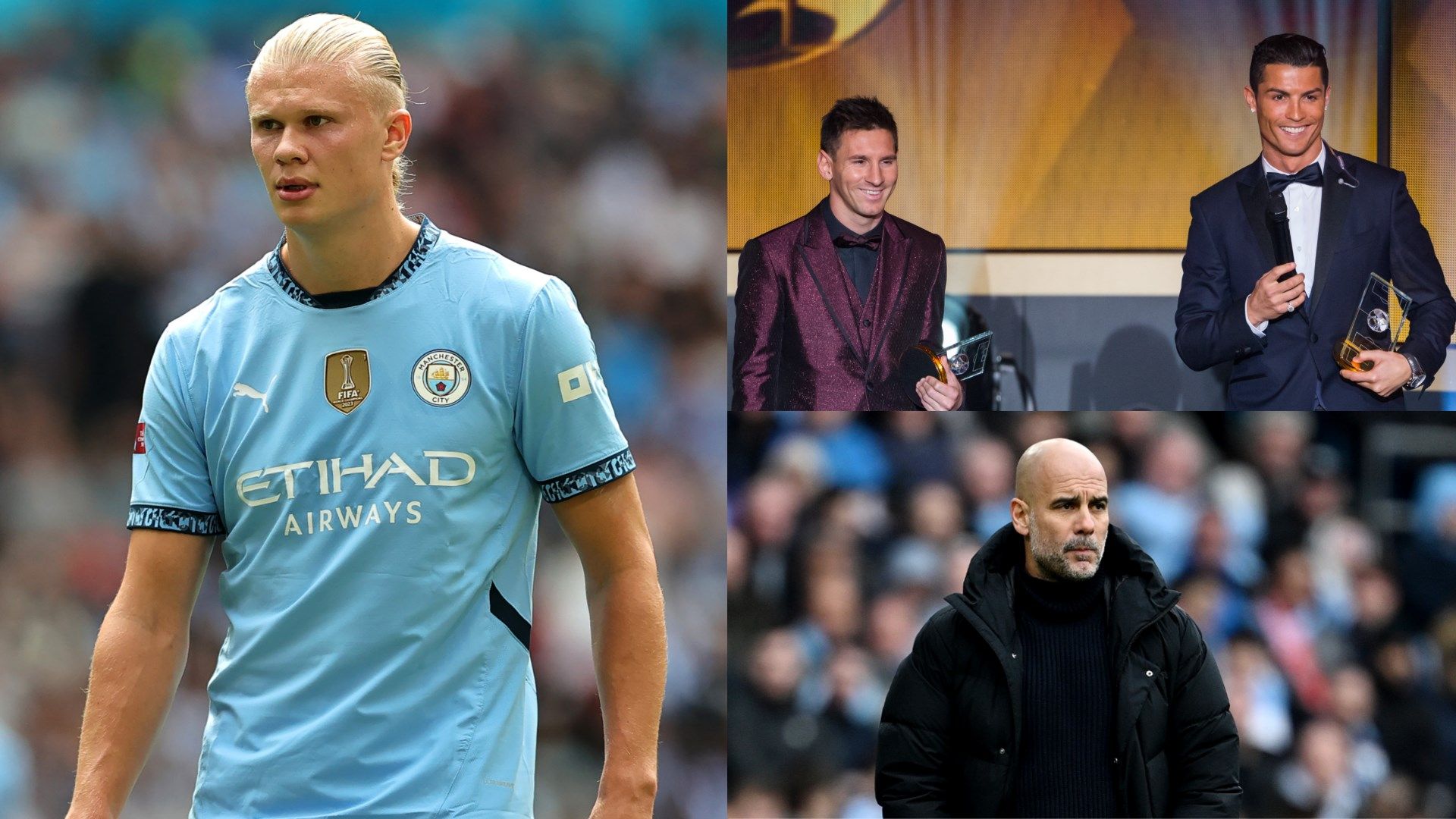 Haaland Messi Ronaldo Guardiola