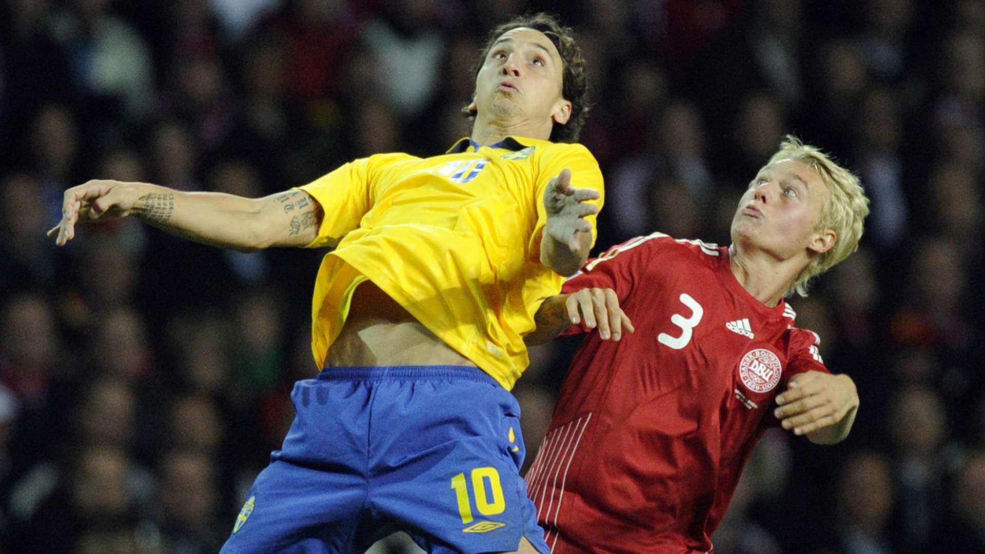 Denmark Sweden Ibrahimovic Kjaer 2009