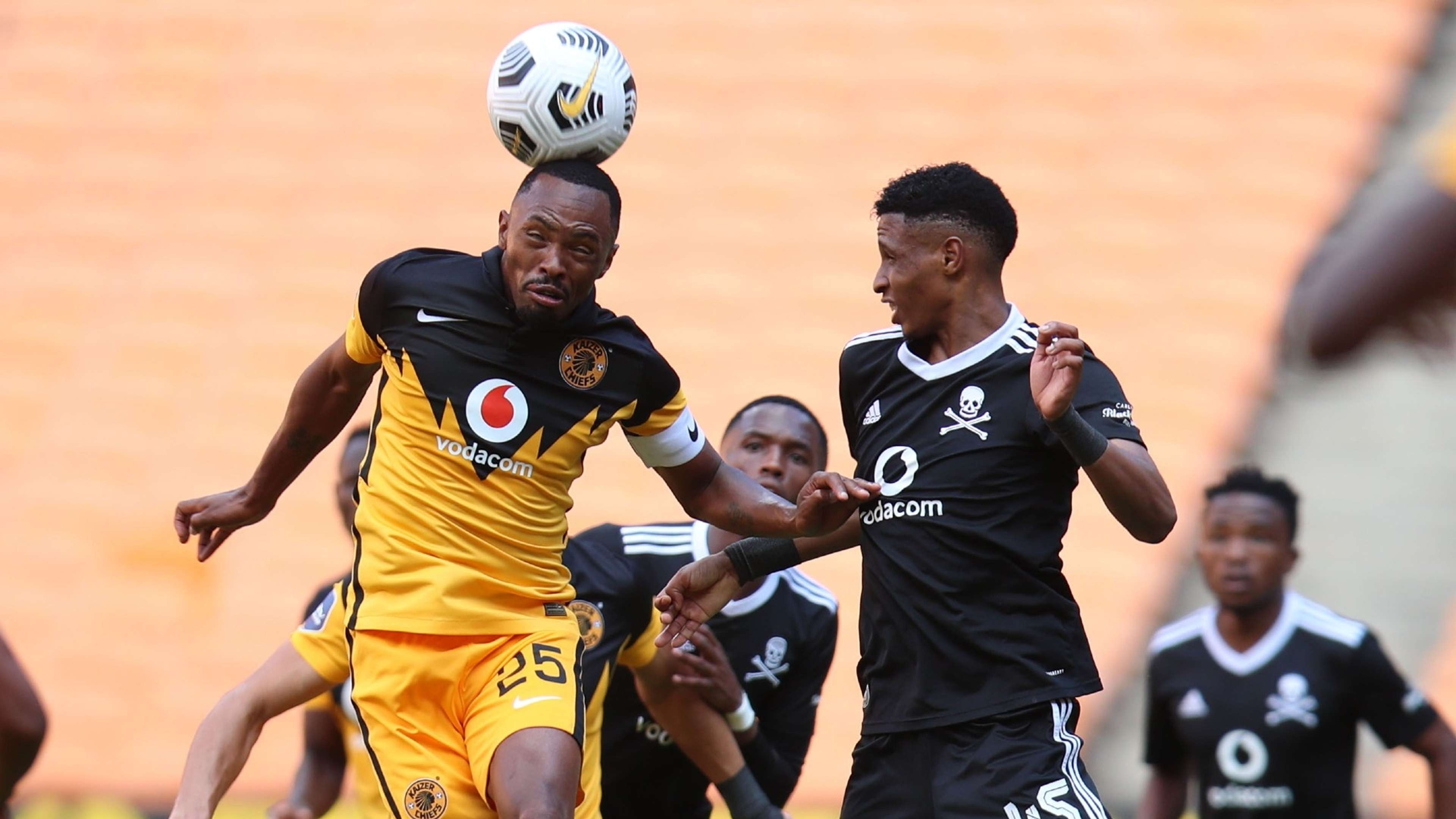 Bernard Parker of Kaizer Chiefs challenged by Vincent Pule of Orlando Pirates.