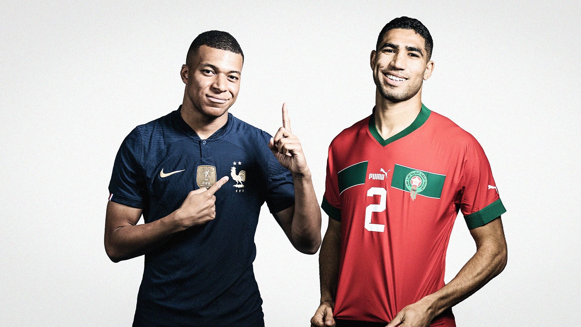 Kylian Mbappe Achraf Hakimi France Morocco 2022 World Cup