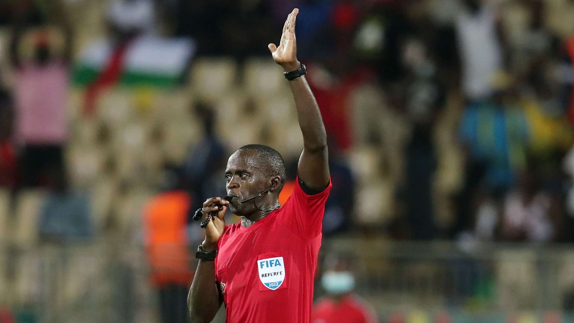 Peter Waweru Kamaku during the 2021 Africa Cup of Nations Afcon Finals.