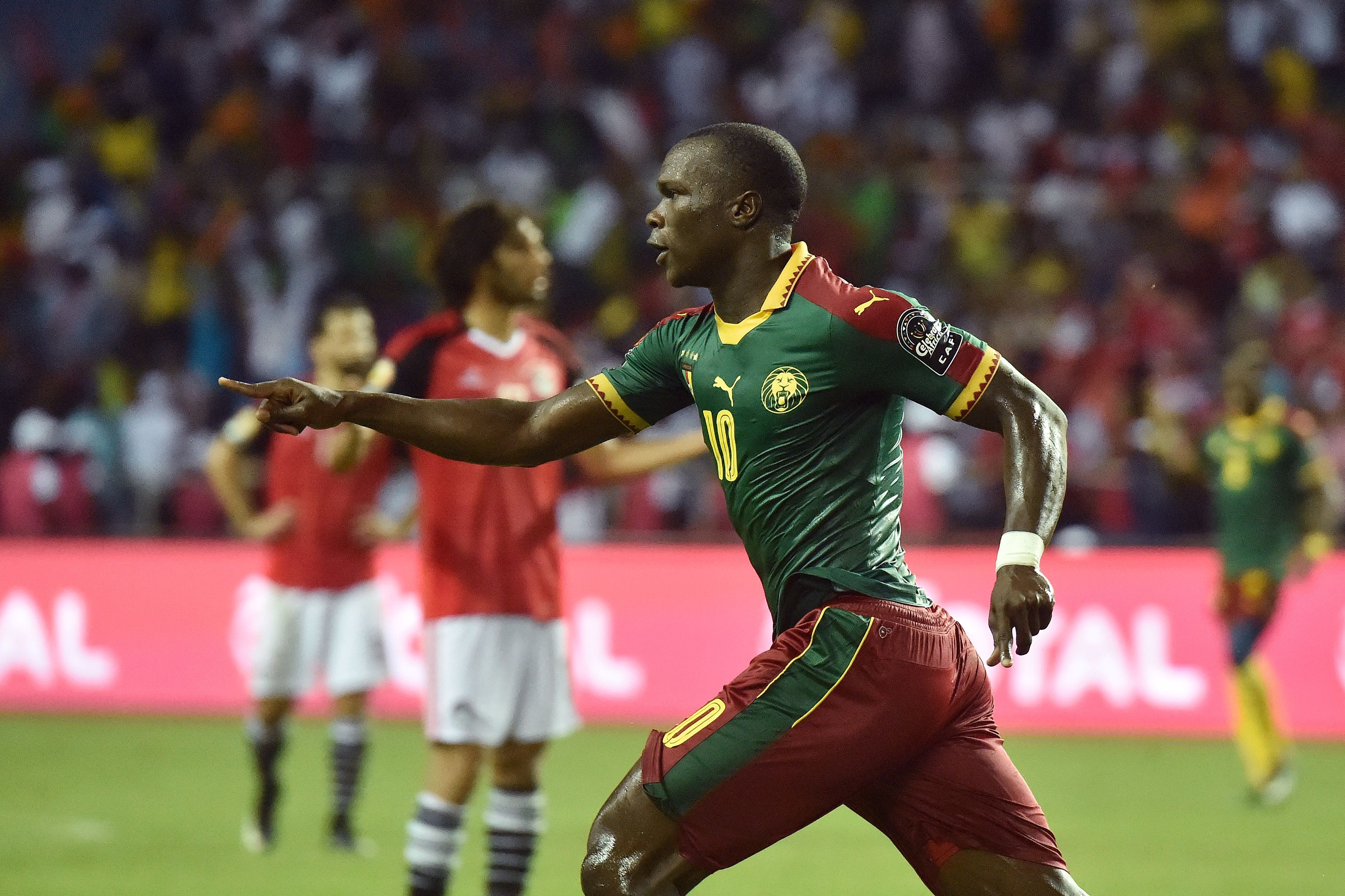 Vincent Aboubakar celebrates