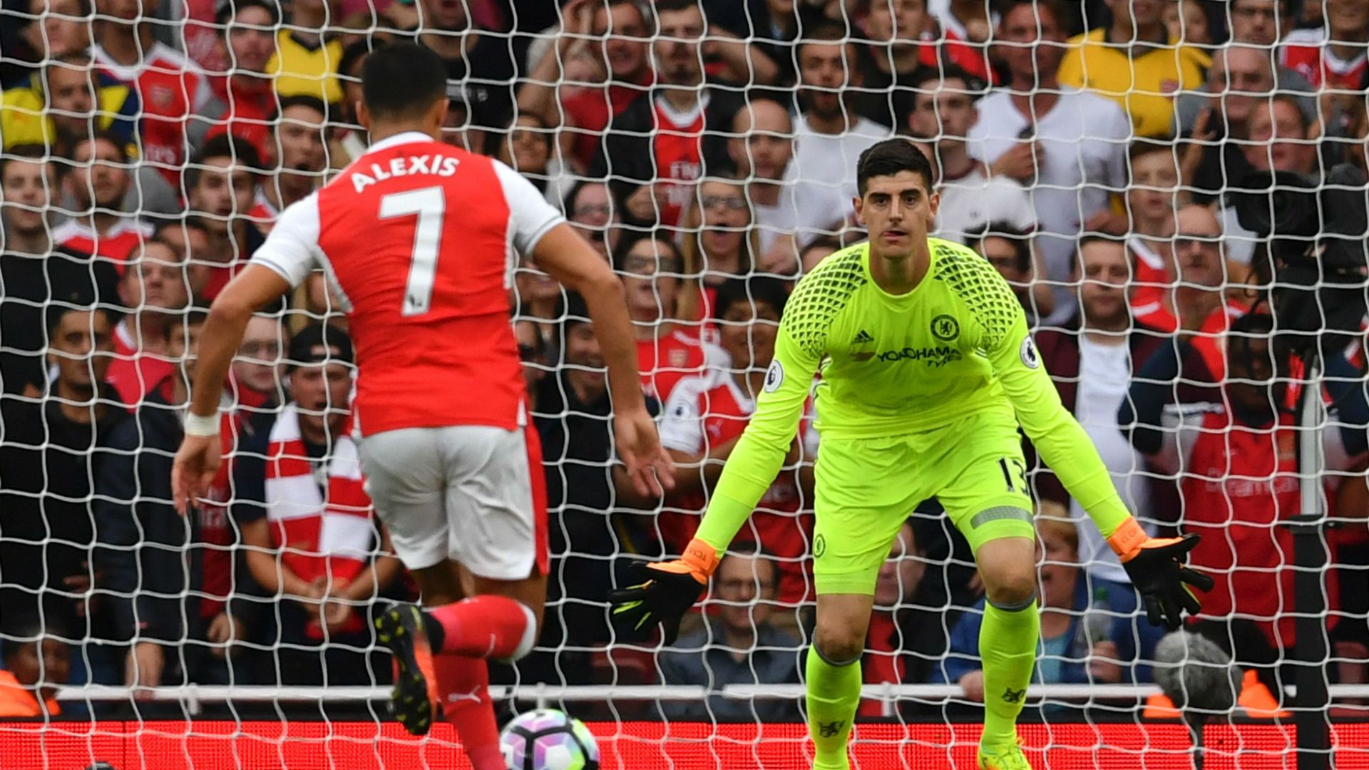 Alexis Sanchez Thibaut Courtois Arsenal Chelsea