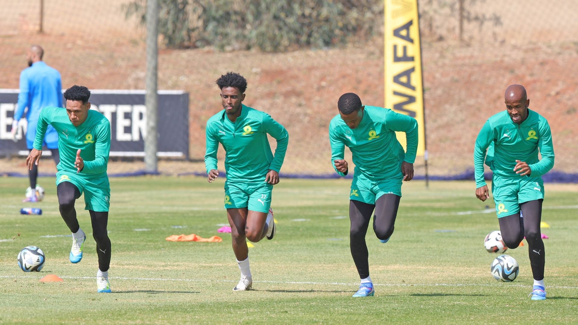 Kegan Johannes, Abubeker Nasir, Grant Kekana and Mosa Lebusa, Mamelodi Sundowns