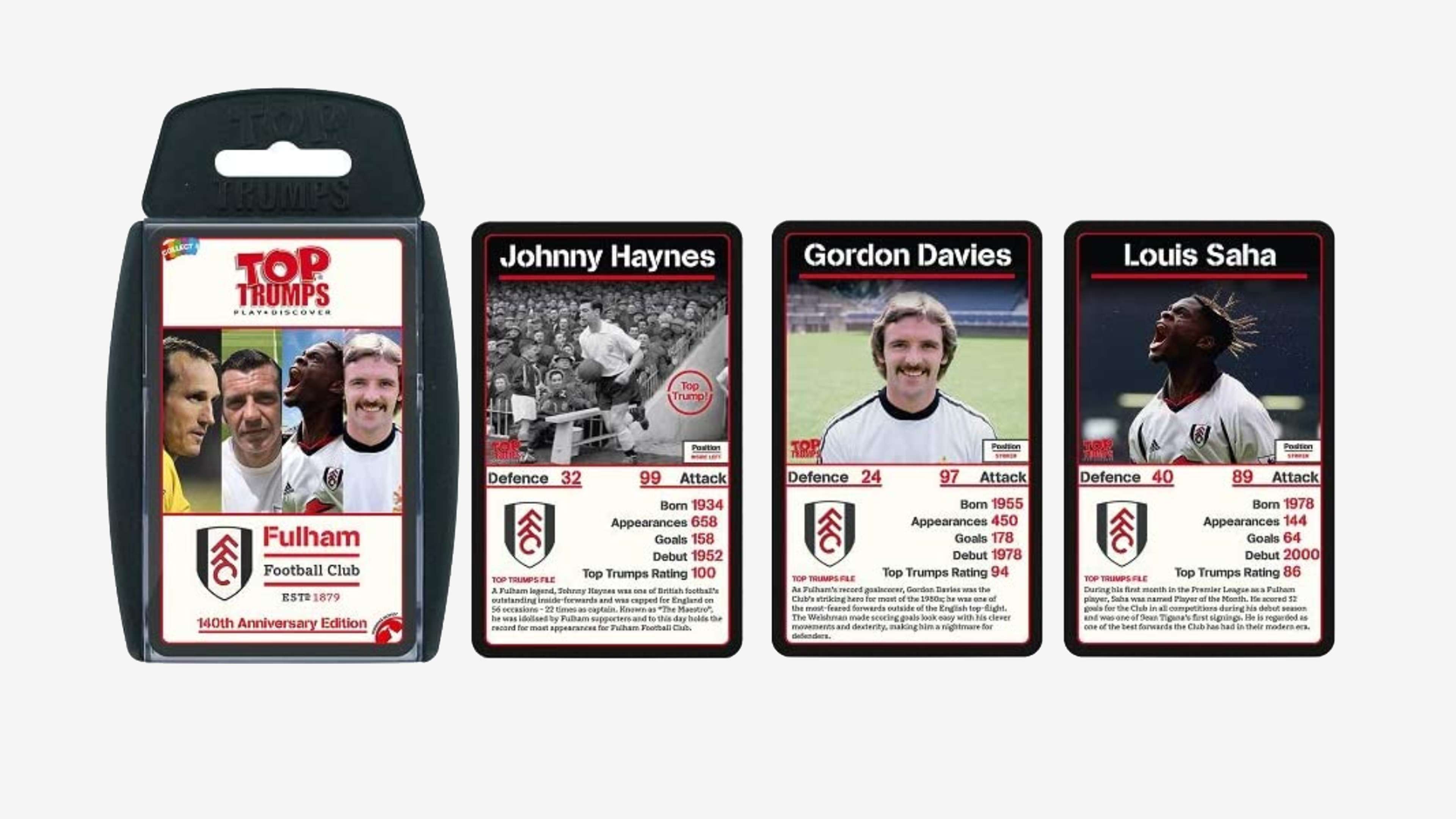Fulham 140th anniversary Top Trumps cards