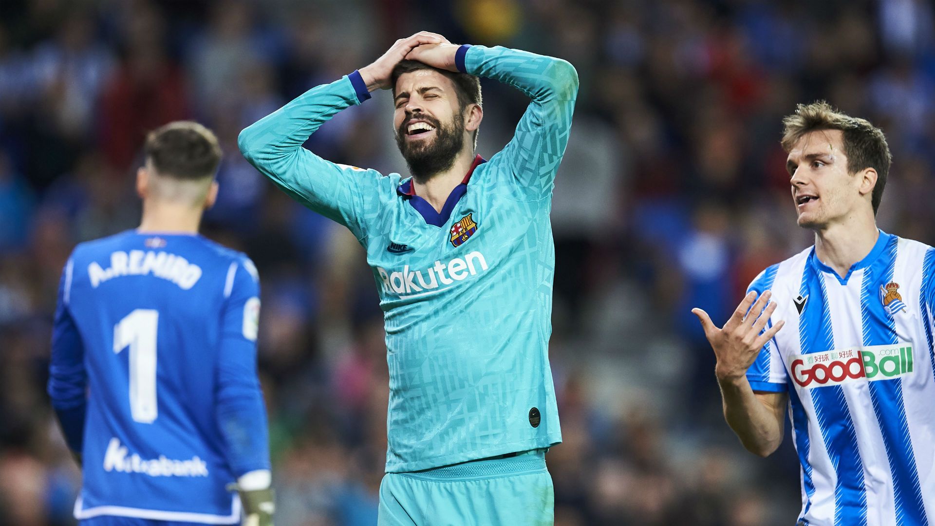 Gerard Pique Barcelona Real Sociedad 141219