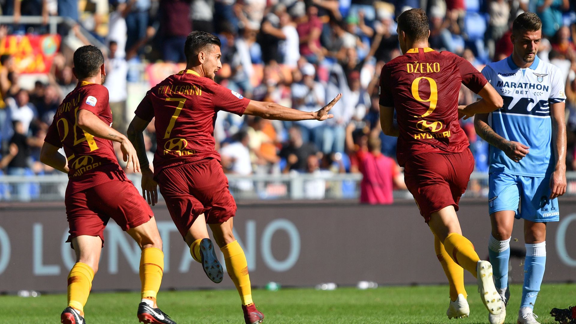 Lorenzo Pellegrini Roma Lazio Serie A