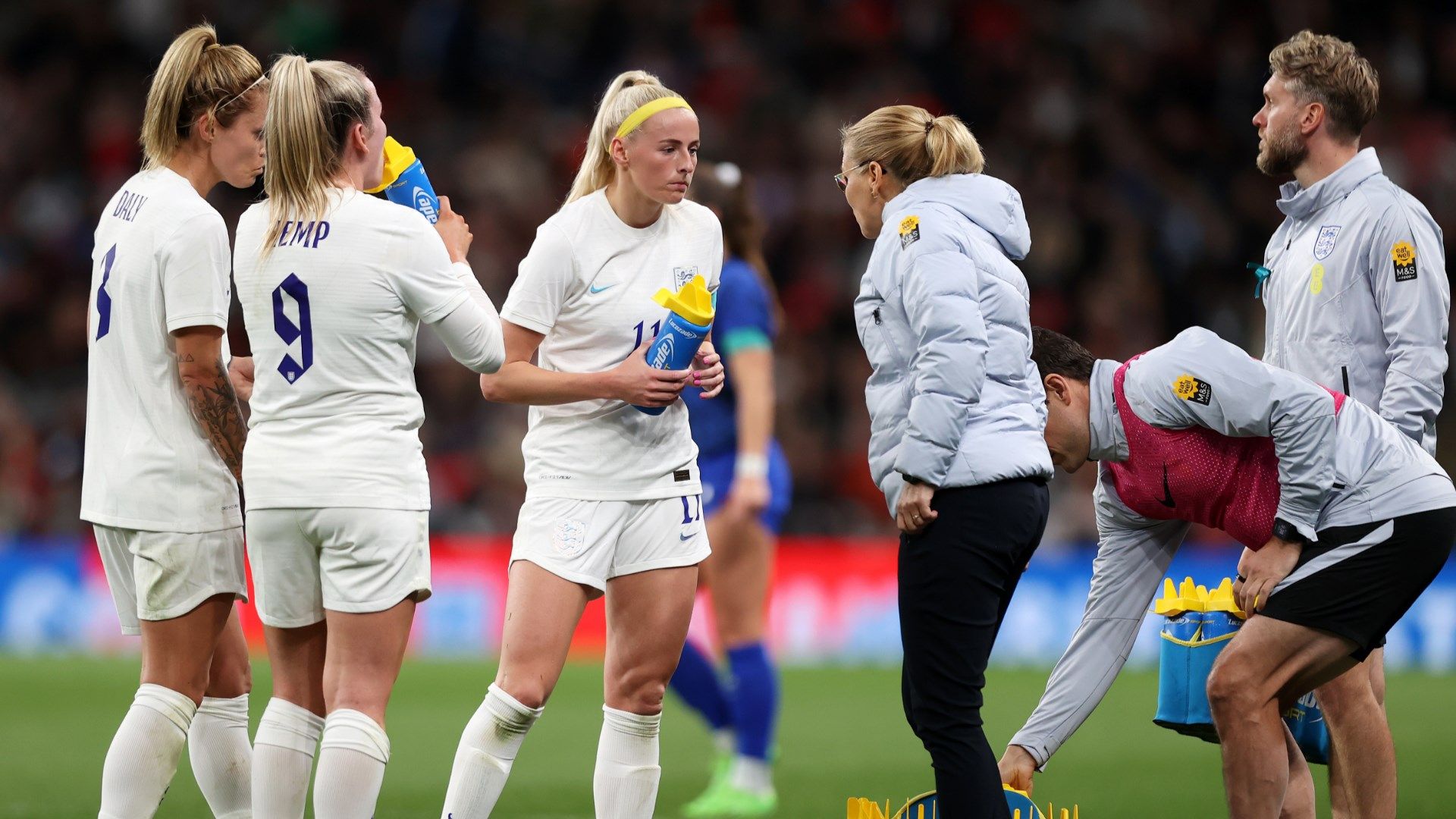 Rachel Daly Lauren Hemp Chloe Kelly Sarina Wiegman England Women 2022