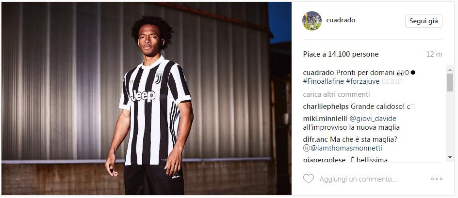 Cuadrado Juventus kit