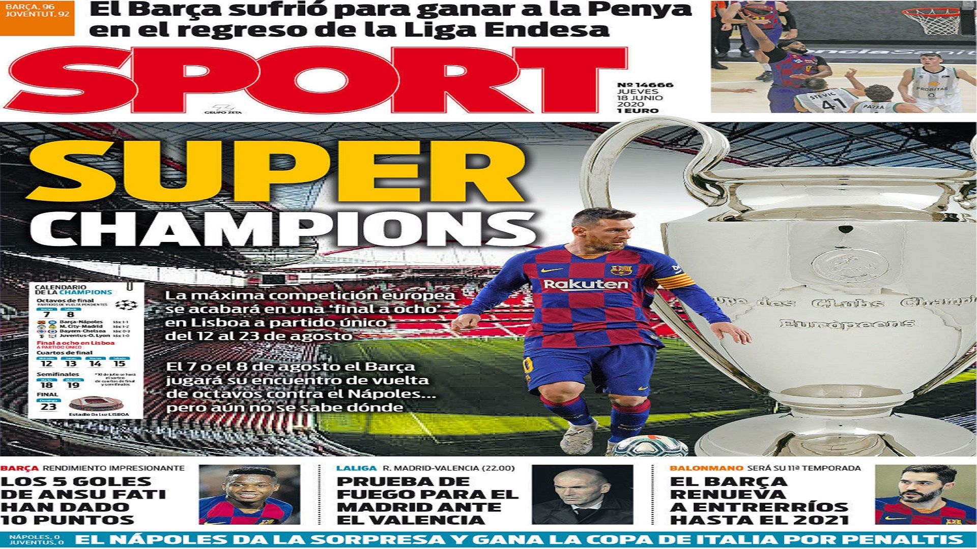 newspapers 18 June embed only Sport