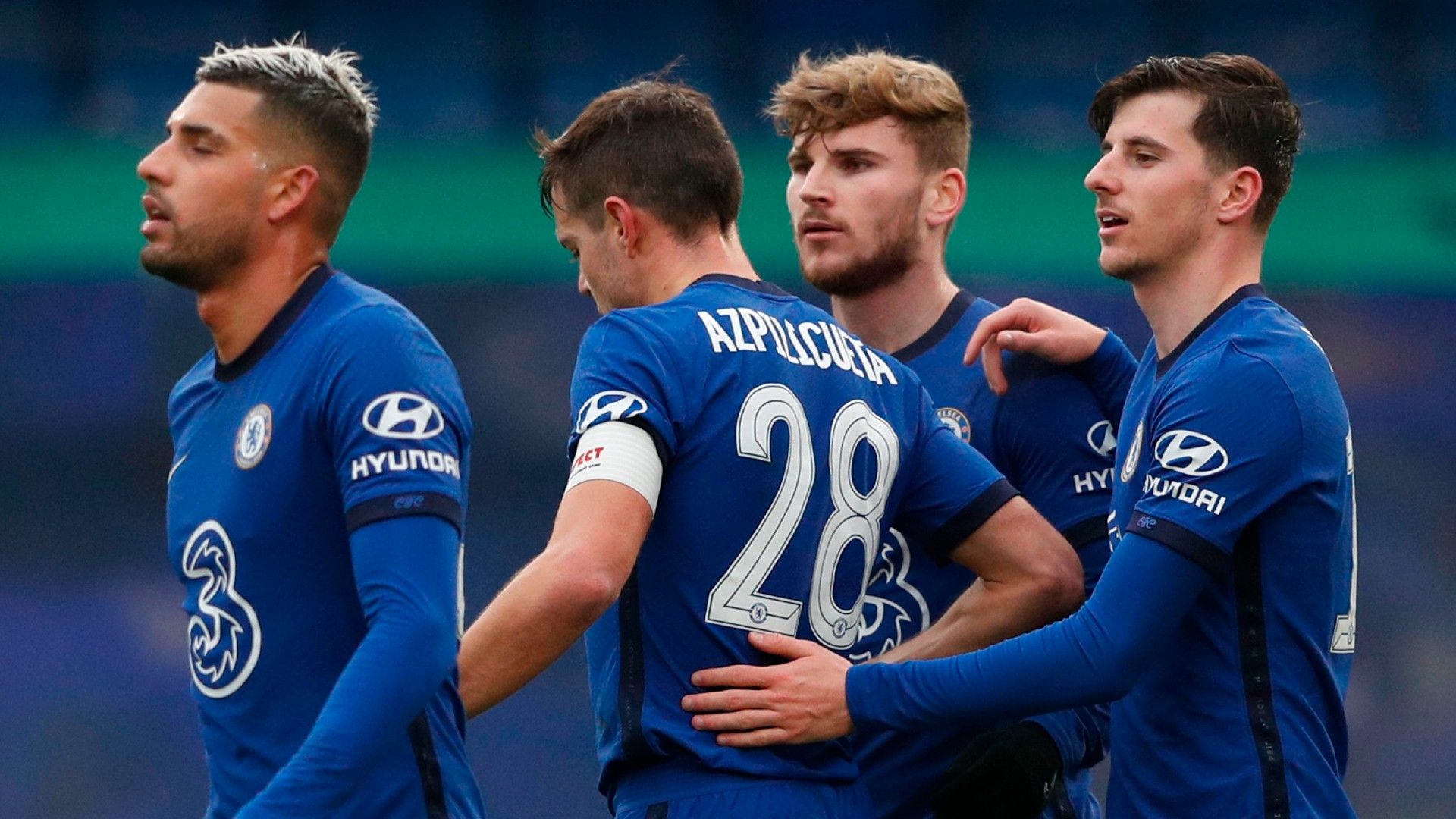 Timo Werner Mason Mount Cesar Azpilicueta Chelsea 2020-21