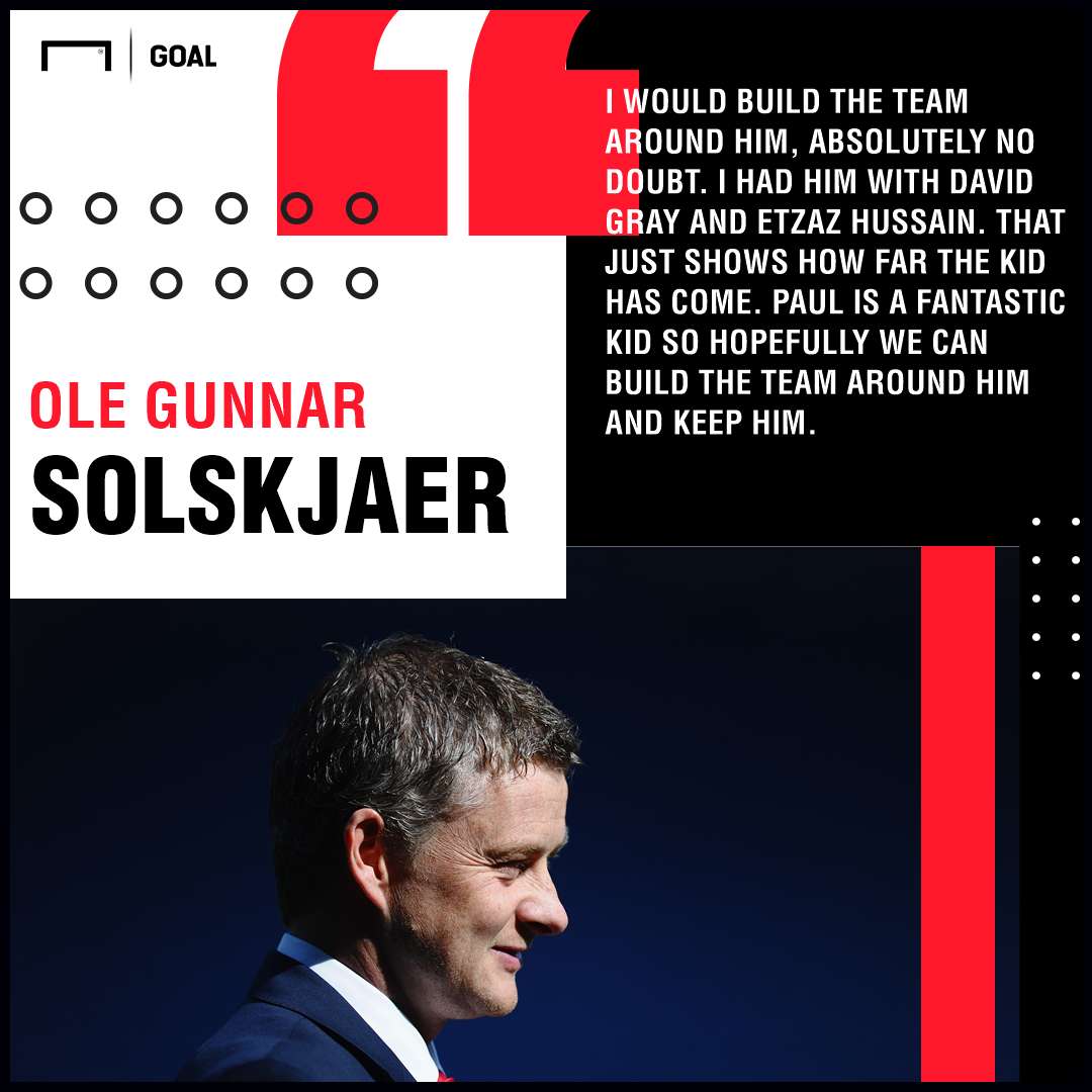 Ole Gunnar Solskjaer quote on Paul Pogba