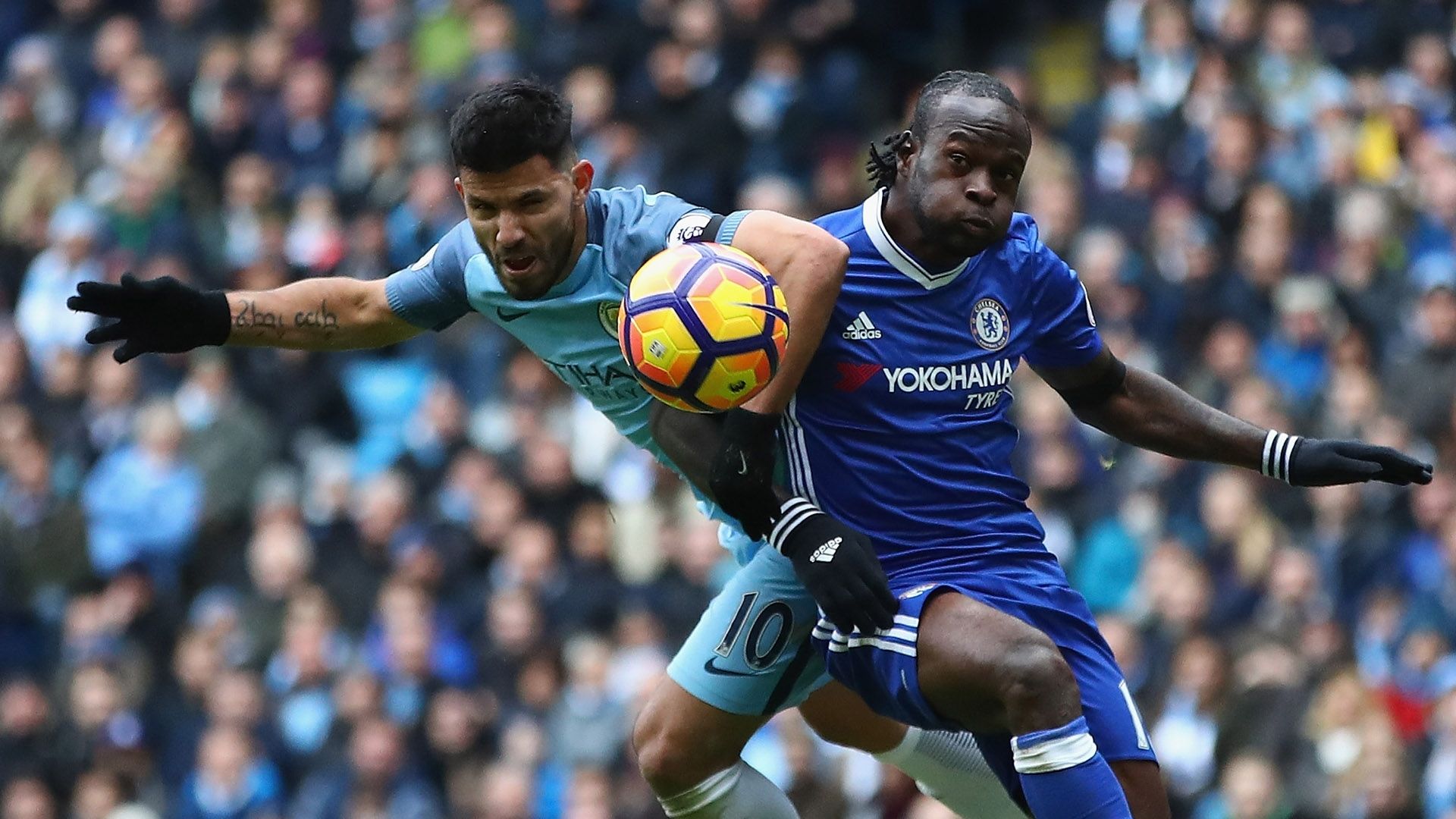 Victor Moses Chelsea Sergio Aguero Manchester City Premier League