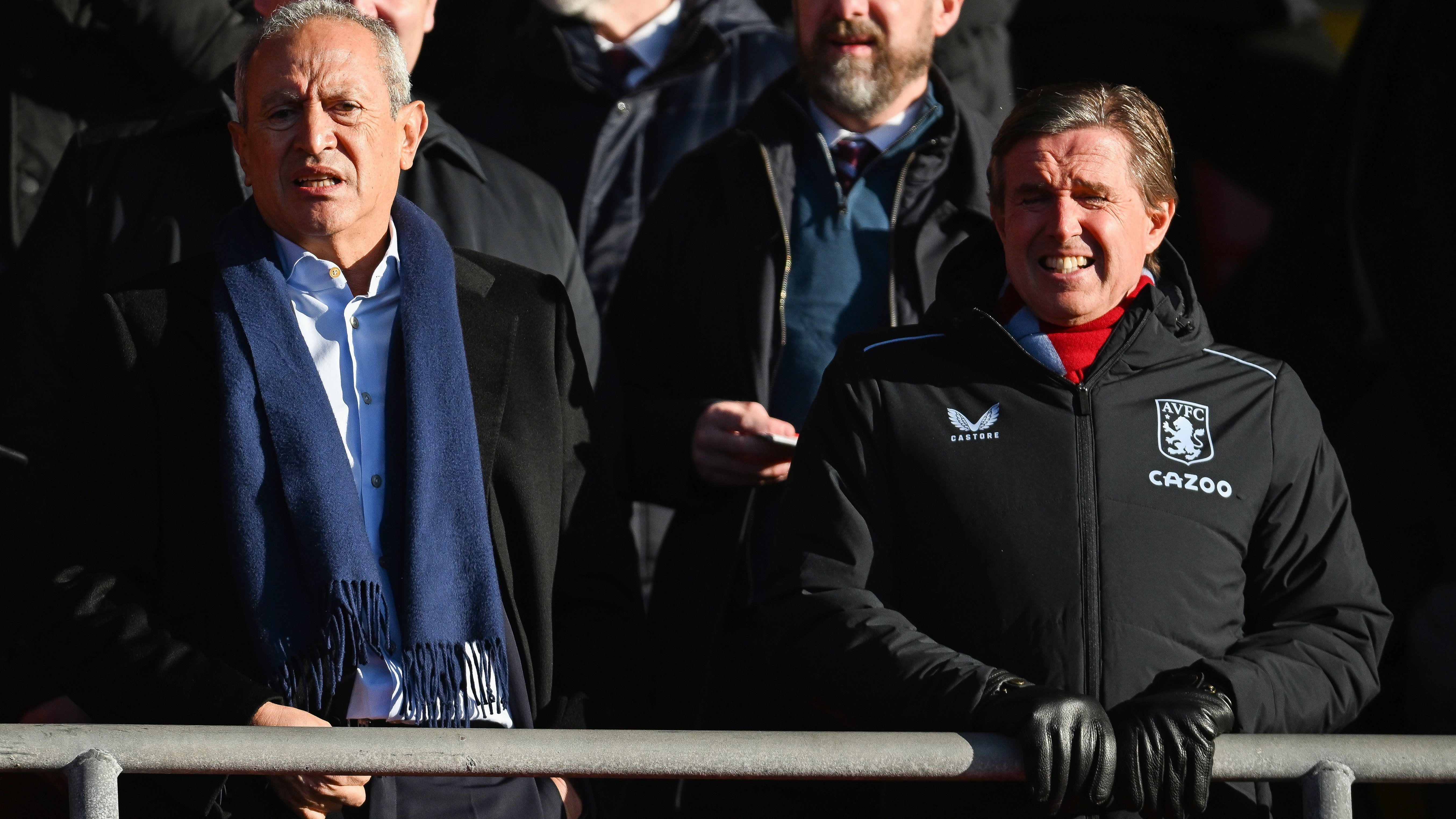 Aston Villa chairman Nassef Sawiris and CEO Christian Purslow
