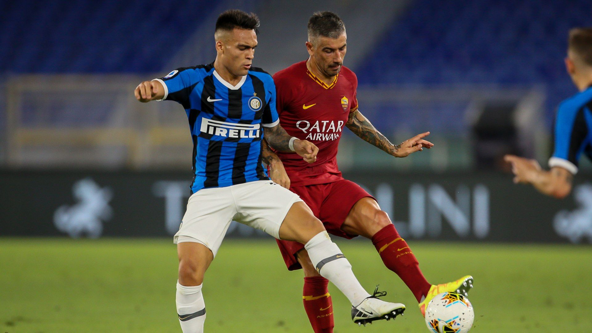 Lautaro Martinez Aleksander Kolarov Roma Inter Serie A