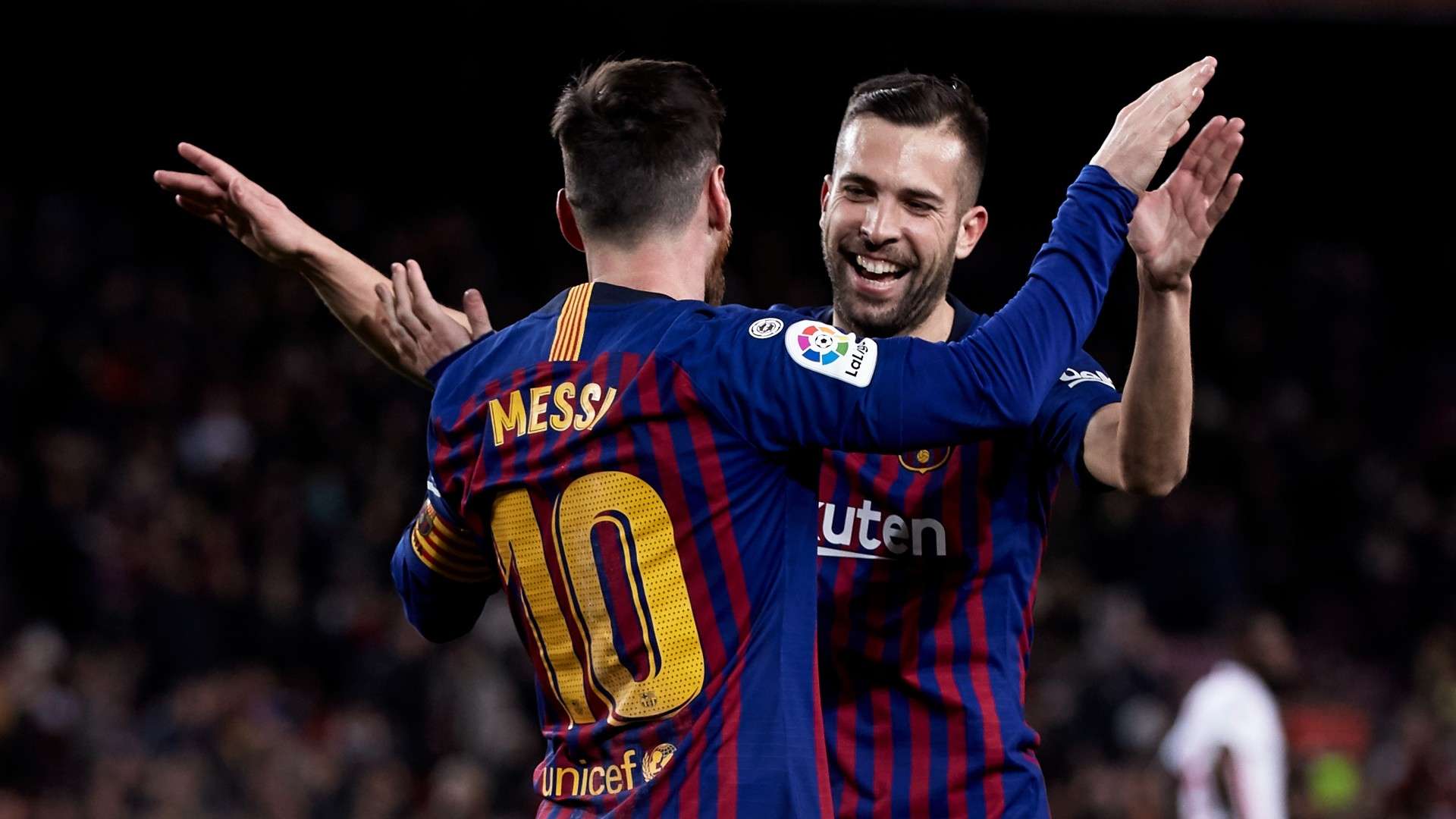 Jordi Alba Lionel Messi Barcelona 2018-19