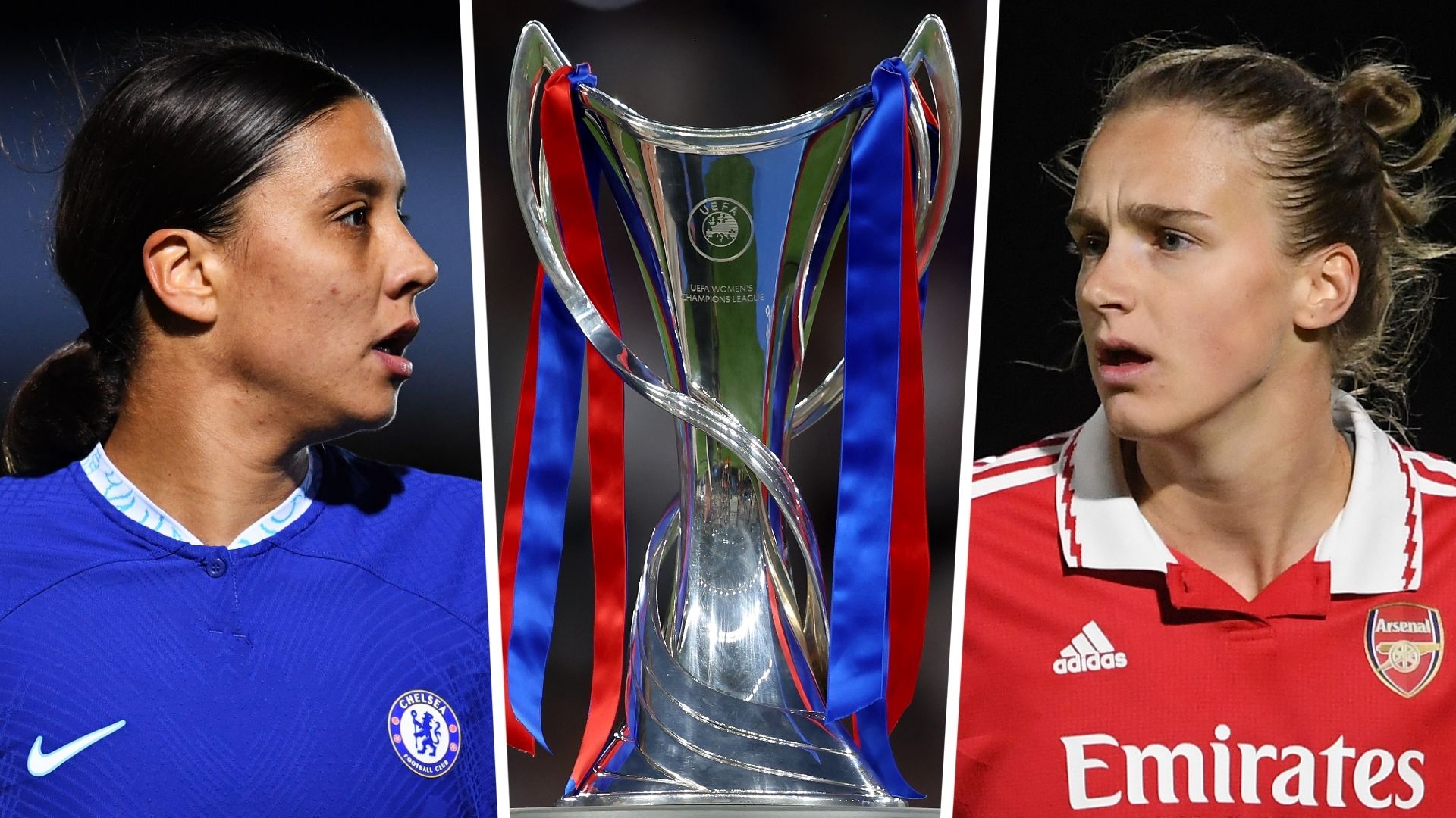 Sam Kerr Vivianne Miedema Women's Champions League trophy