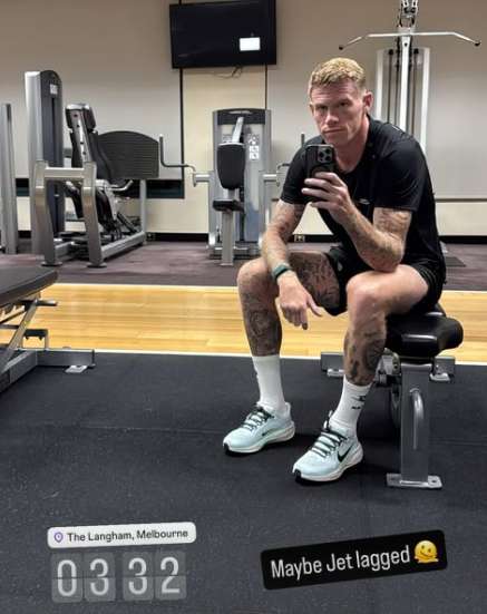 James McClean gym Australia Wrexham 2025