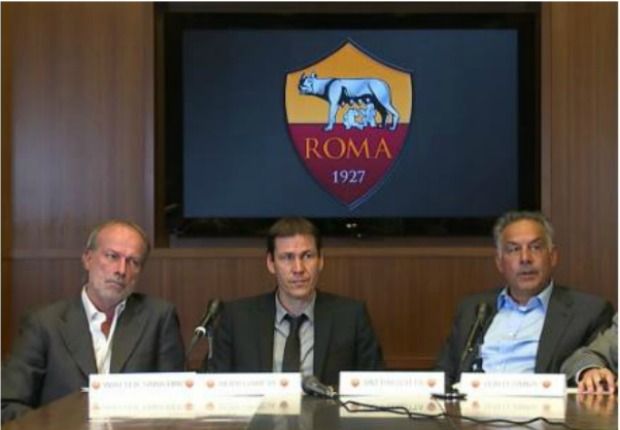 Walter Sabatini, Rudi Garcia and James Pallotta - As Roma