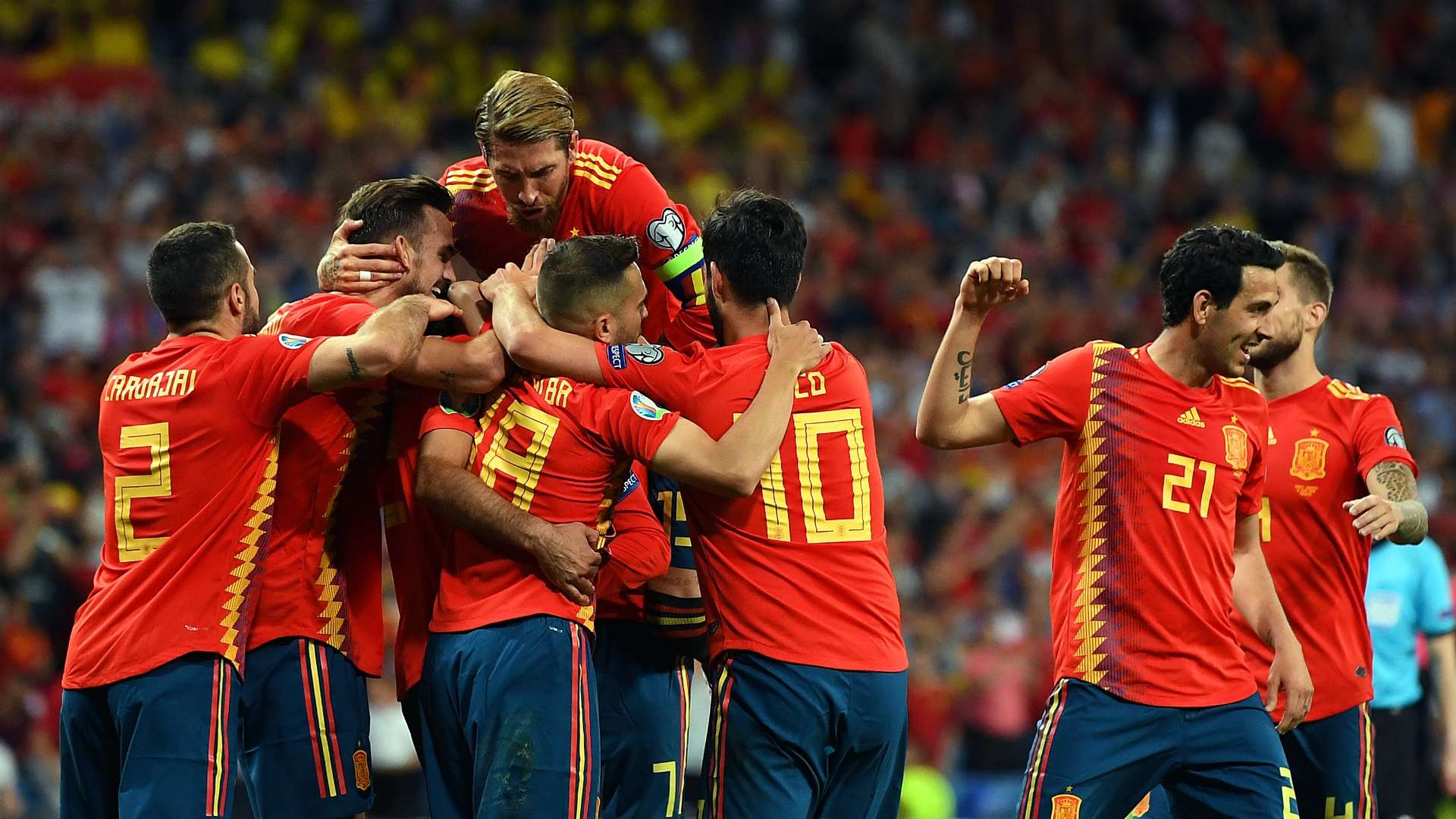 Spain Sweden Goal Celebration EURO 2020 Quali 2019