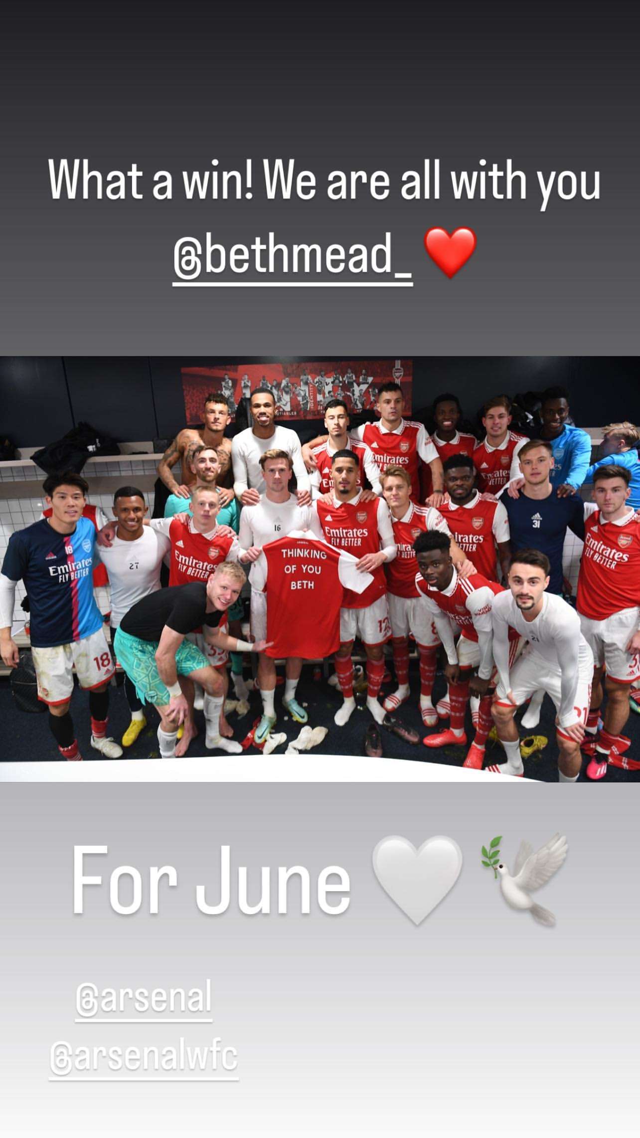 Beth Mead support message