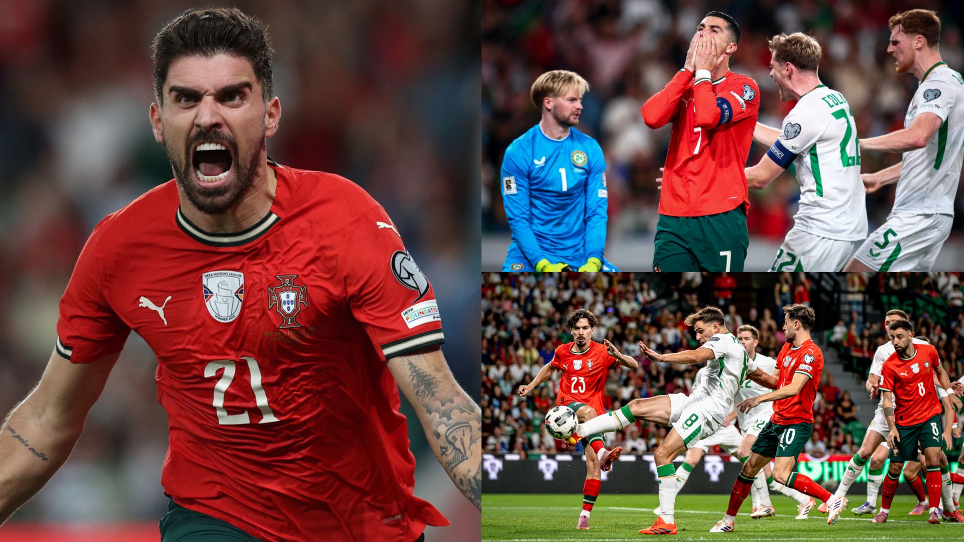 Portugal player ratings vs Ireland: Cristiano Ronaldo is lucky: Ruben Neves grabs last-gasp winner sporting Diogo Jota's No.21 shirt after talisman's missed penalty