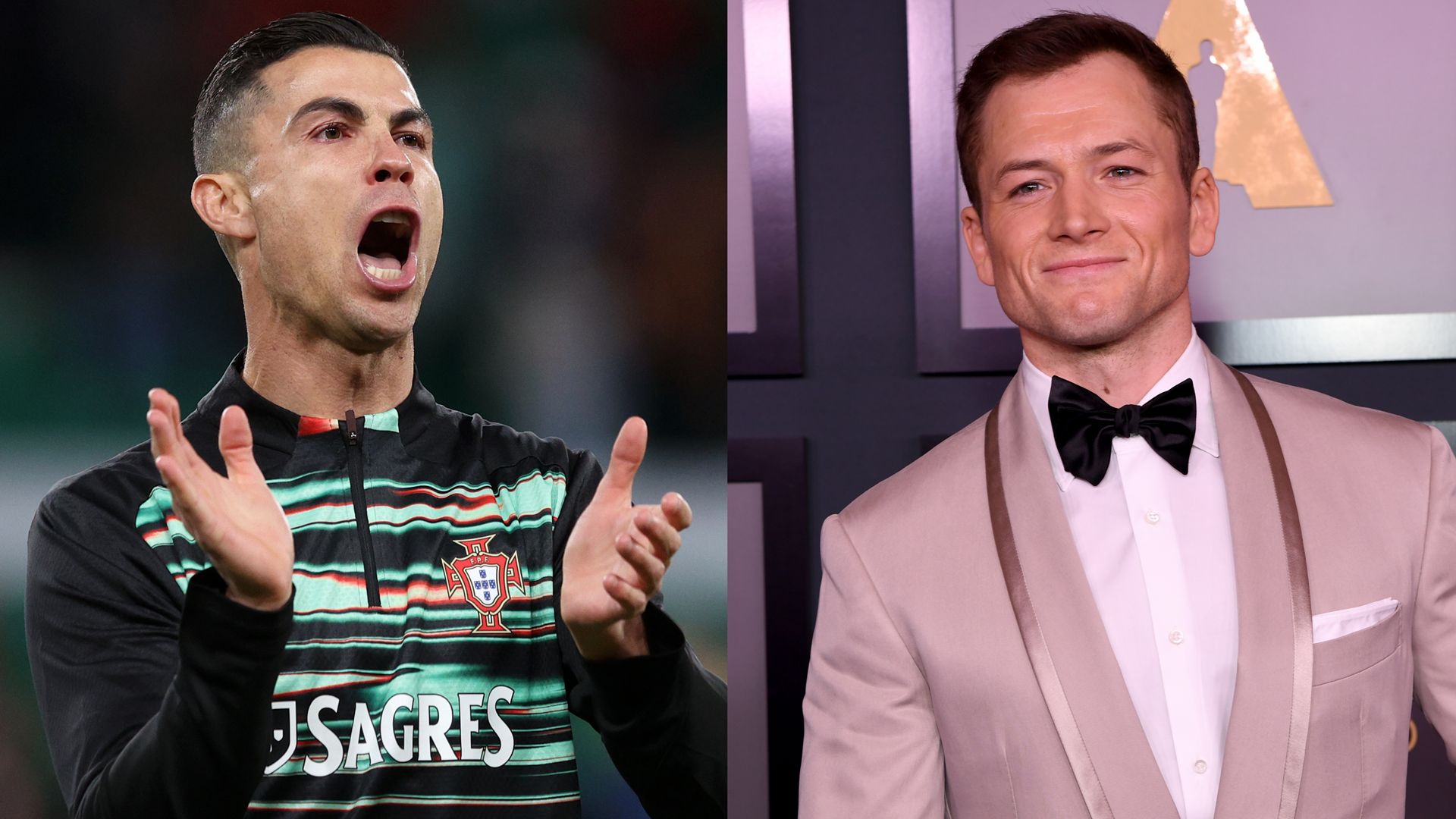 Cristiano Ronaldo Taron Egerton