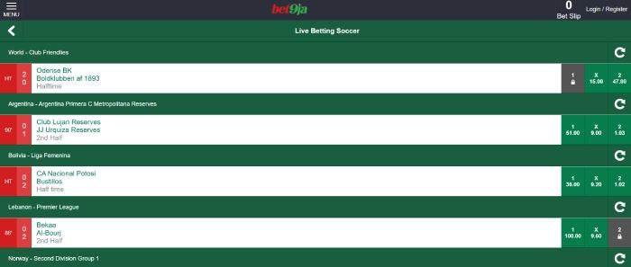 Bet9ja Mobile Lite Features