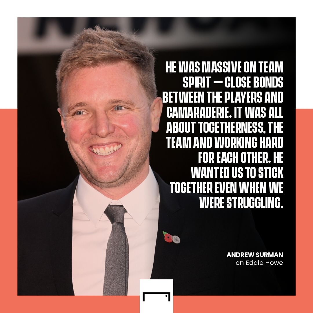 Eddie Howe quote Andrew Surman GFX 