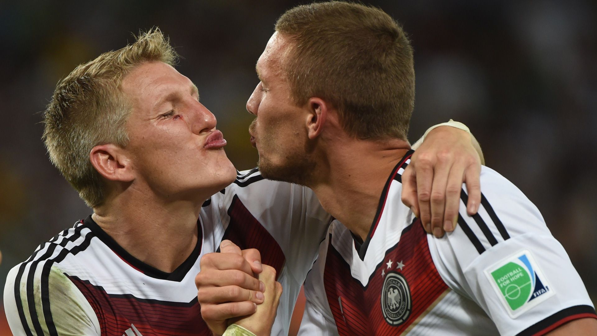 Bastian Schweinsteiger Lukas Podolski Deutschland 07132014