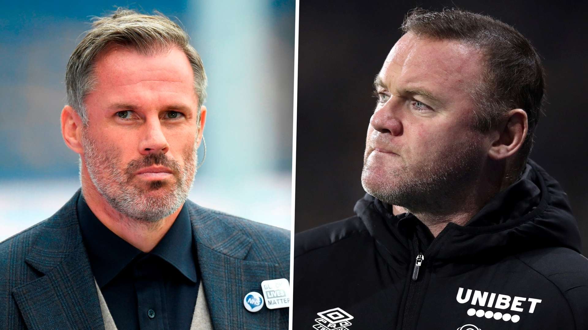 Jamie Carragher and Wayne Rooney