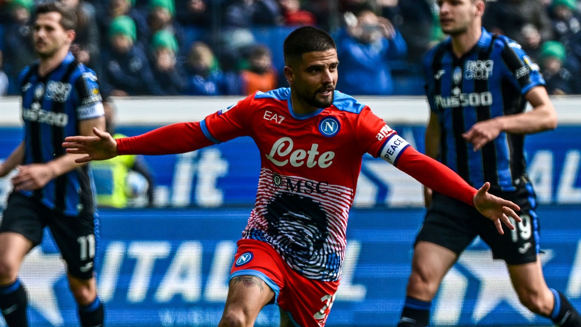 Insigne celebrating Atalanta Napoli Serie A