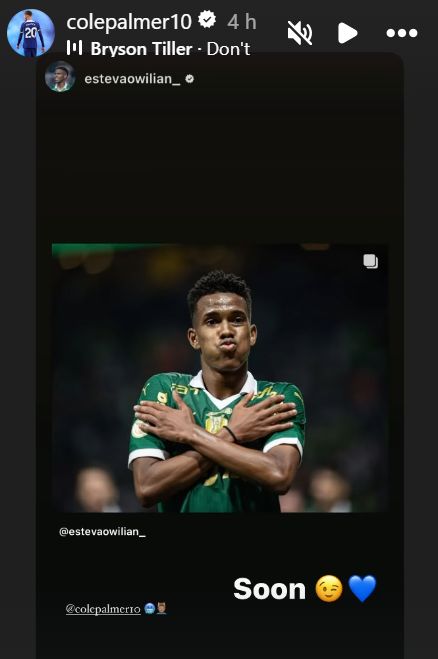 Cole Palmer Messinho Estevao Willian post