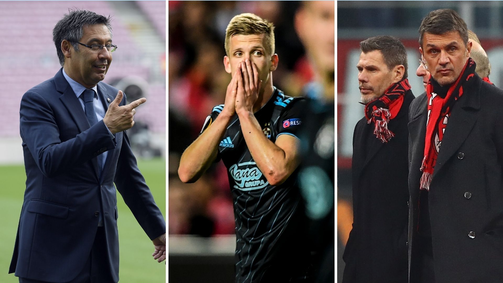Bartomeu (Barcelona), Dani Olmo (Dinamo Zagreb), Boban y Maldini (Milan)