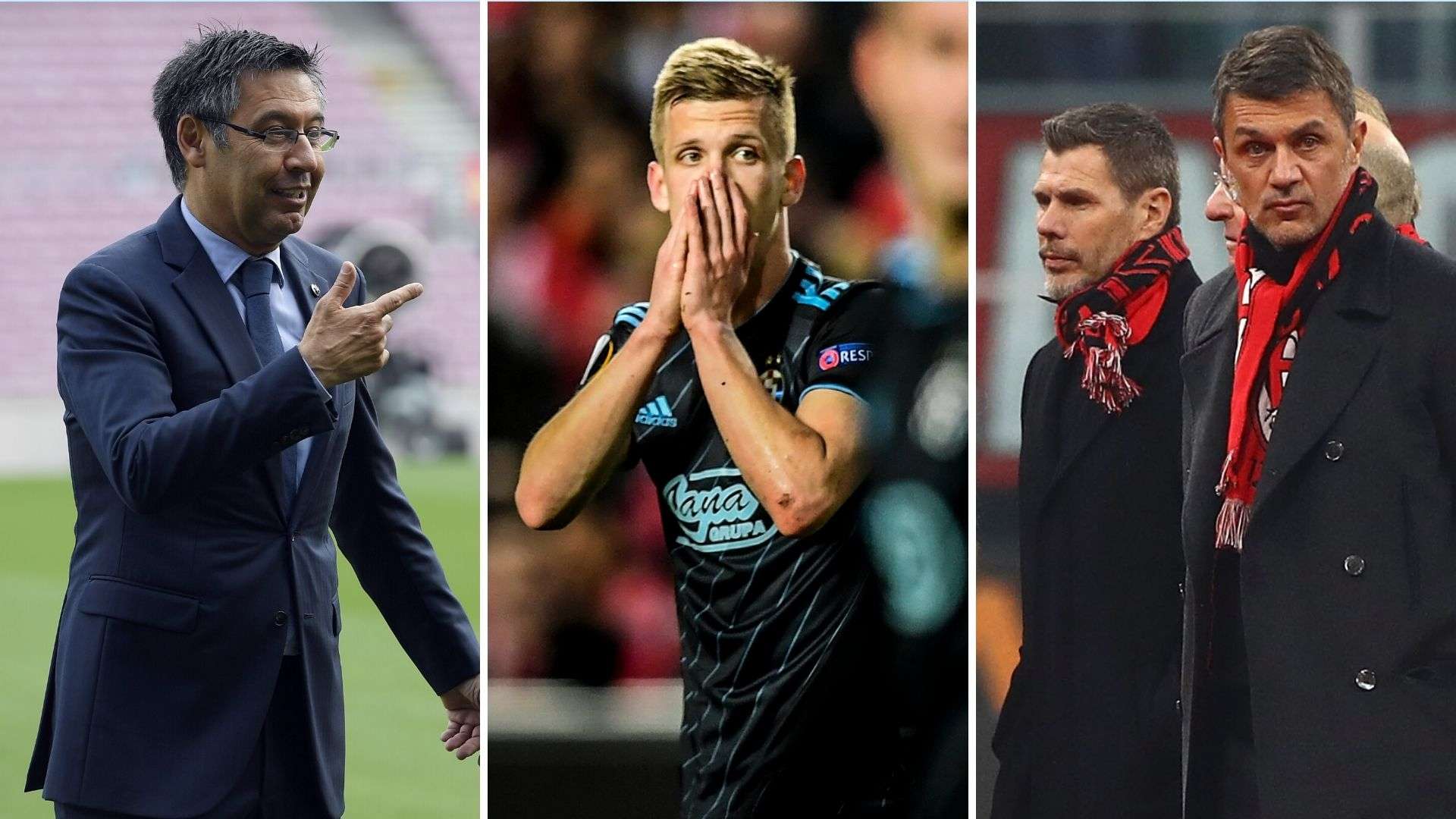 Bartomeu (Barcelona), Dani Olmo (Dinamo Zagreb), Boban y Maldini (Milan)