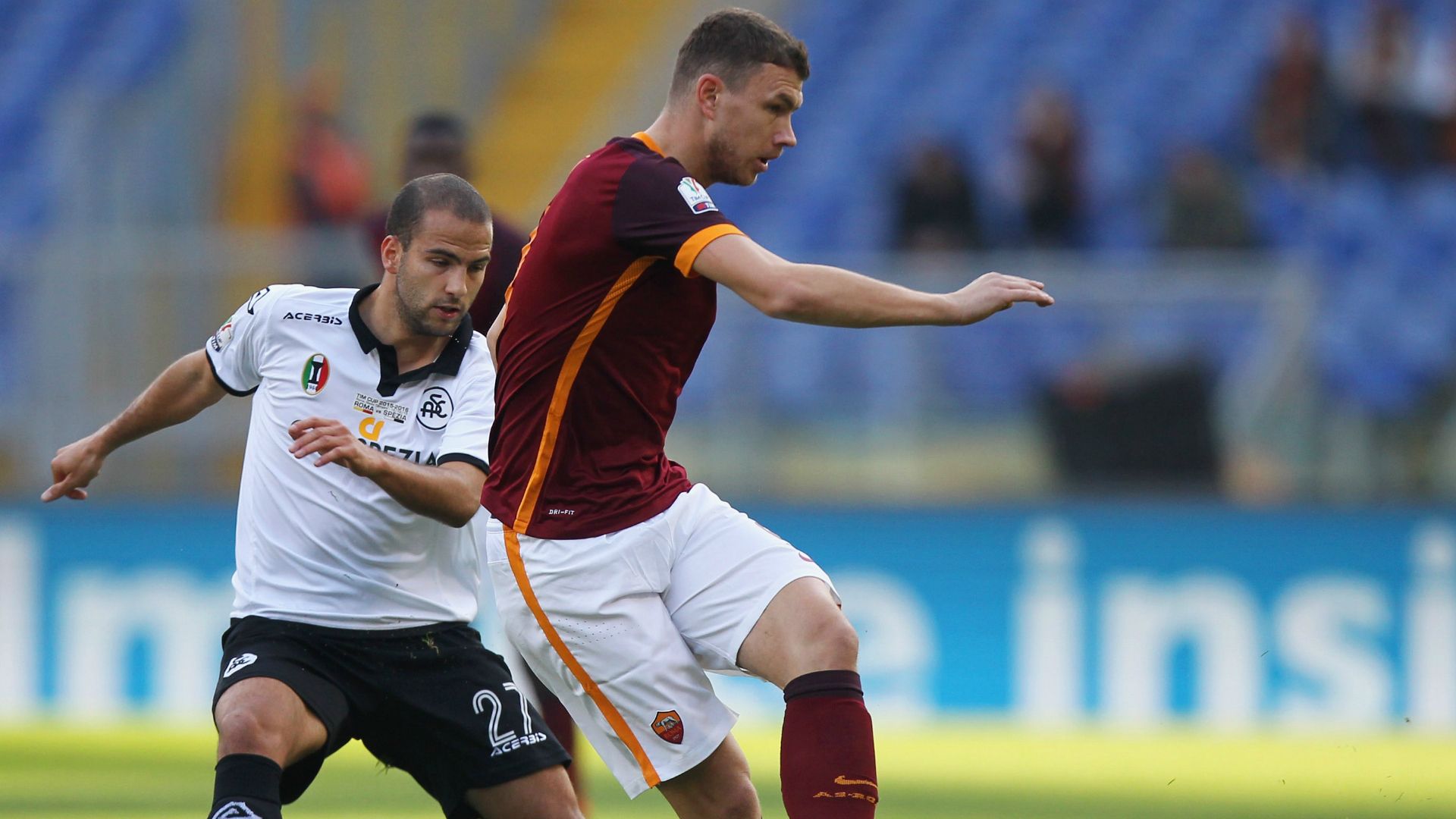 Edin Dzeko Dario Canadija Roma Spezia