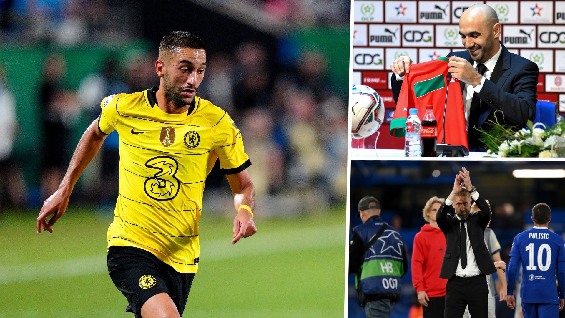 Hakim Ziyech, Walid Regragui ,Graham Potter GFX